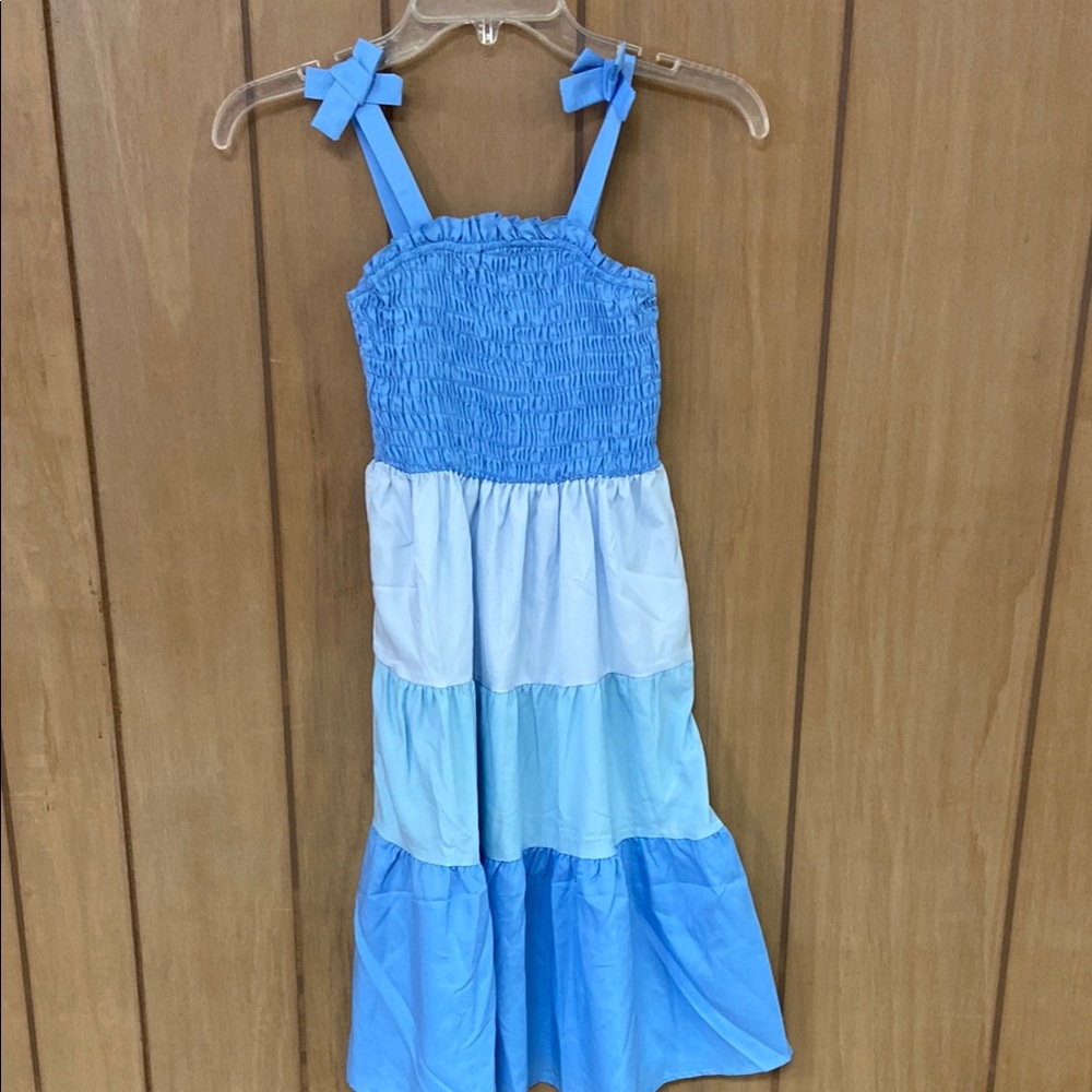 Blue ombré kids dress